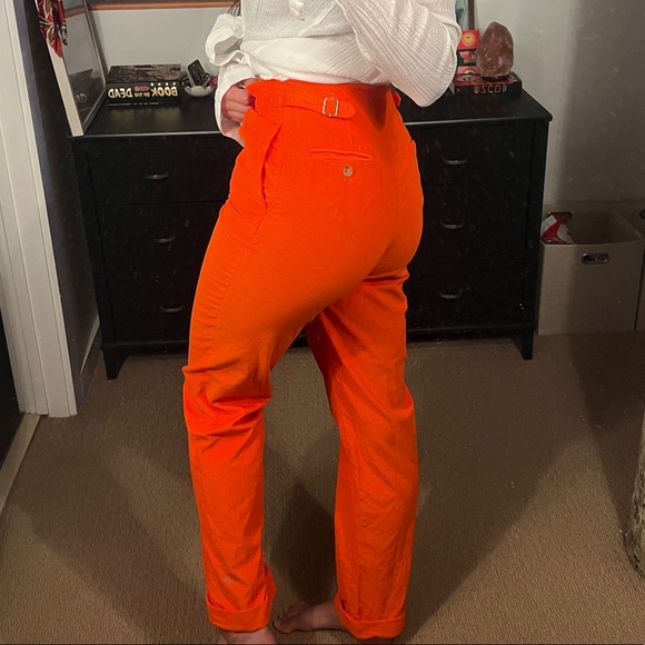 Diane Ducasse Bright Orange Jules Straight Trouser ✨Rare Find✨ - Picture 10 of 14